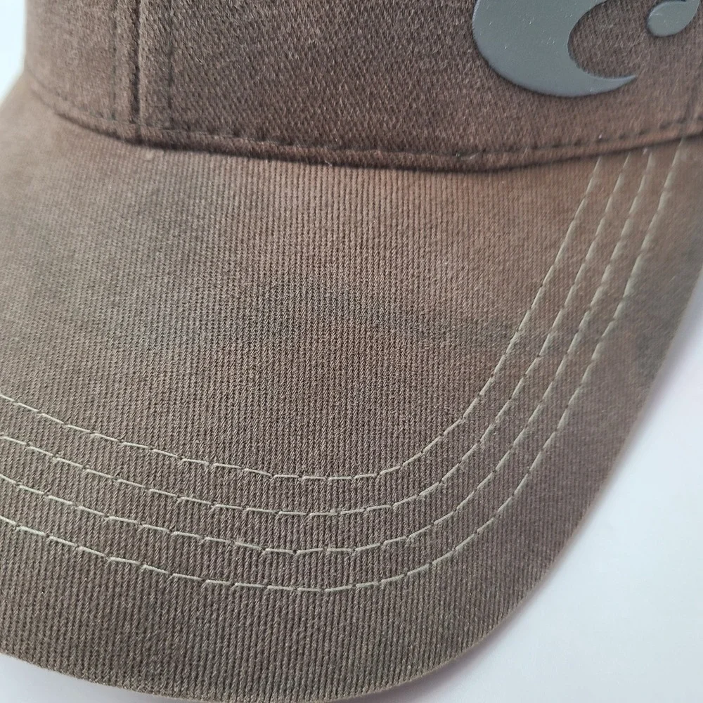 Costa Hat Adjustable Trucker Mesh Brown Gray Distressed Del Mar Fishing Outdoors